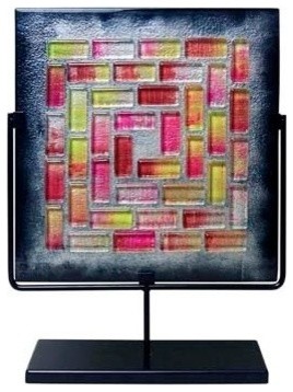 Decorative Glass Square Flat Panel, 20"