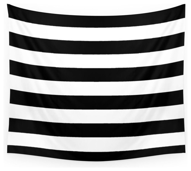 Society6 Horizontal Stripes Black White Wall Tapestry