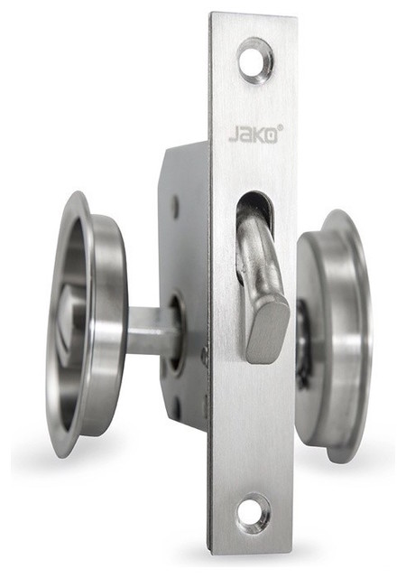 Modern Round European Style Pocket Door Lock 304 Stainless Steel Modern Round European Style Pocket Door Lock 304 Stainless Steel Satin Stainl