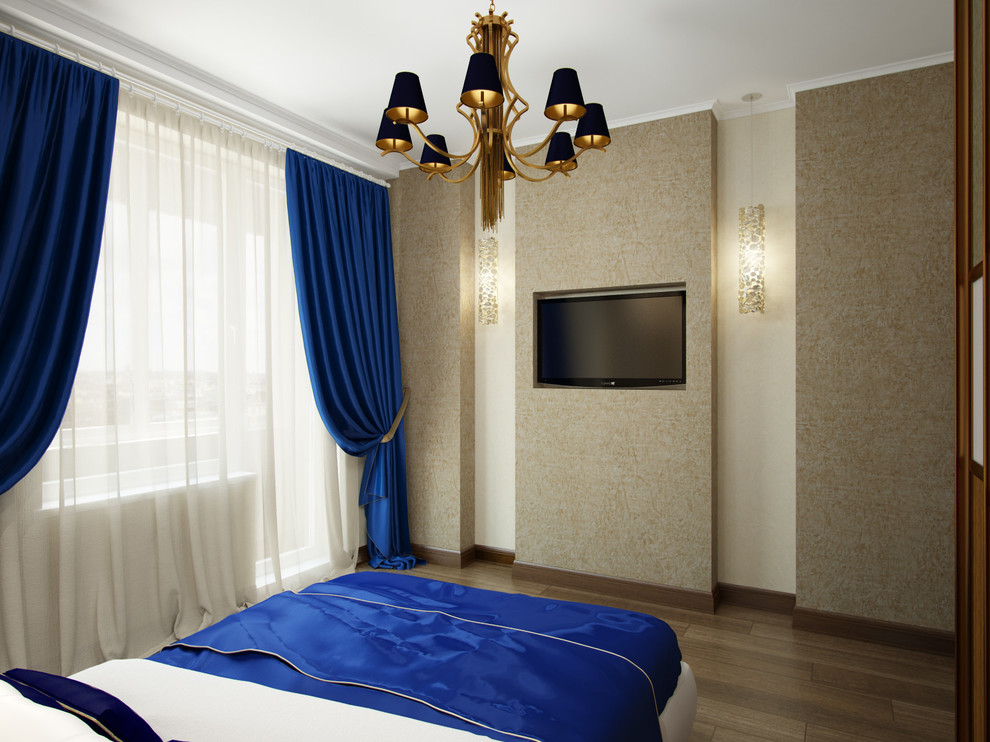 3D визуализация | Квартира в кремовых тонах с яркими акцентами