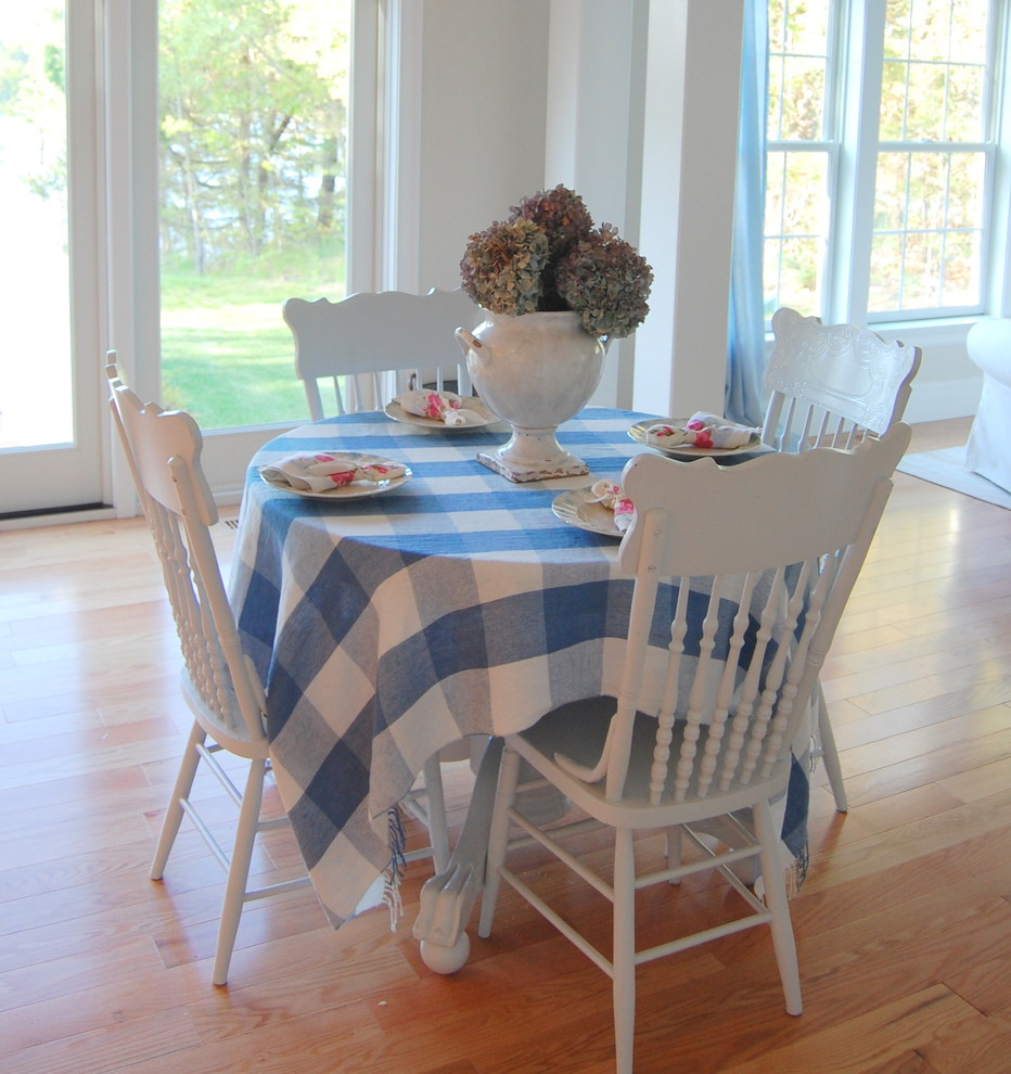 Photo of a beach style dining room in Providence.