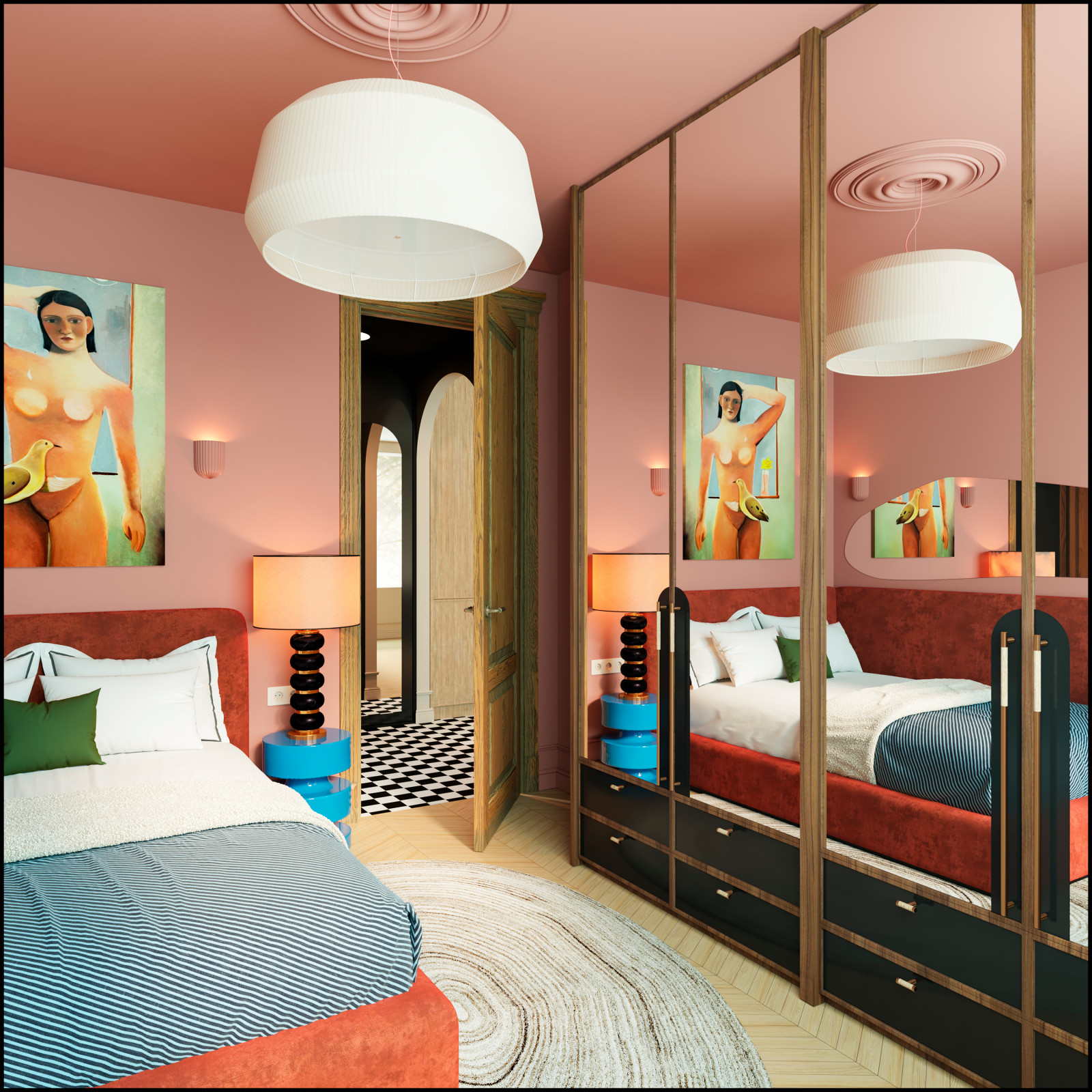 Необычная яркая современная классика на 60 м2 в квартире от ПИК