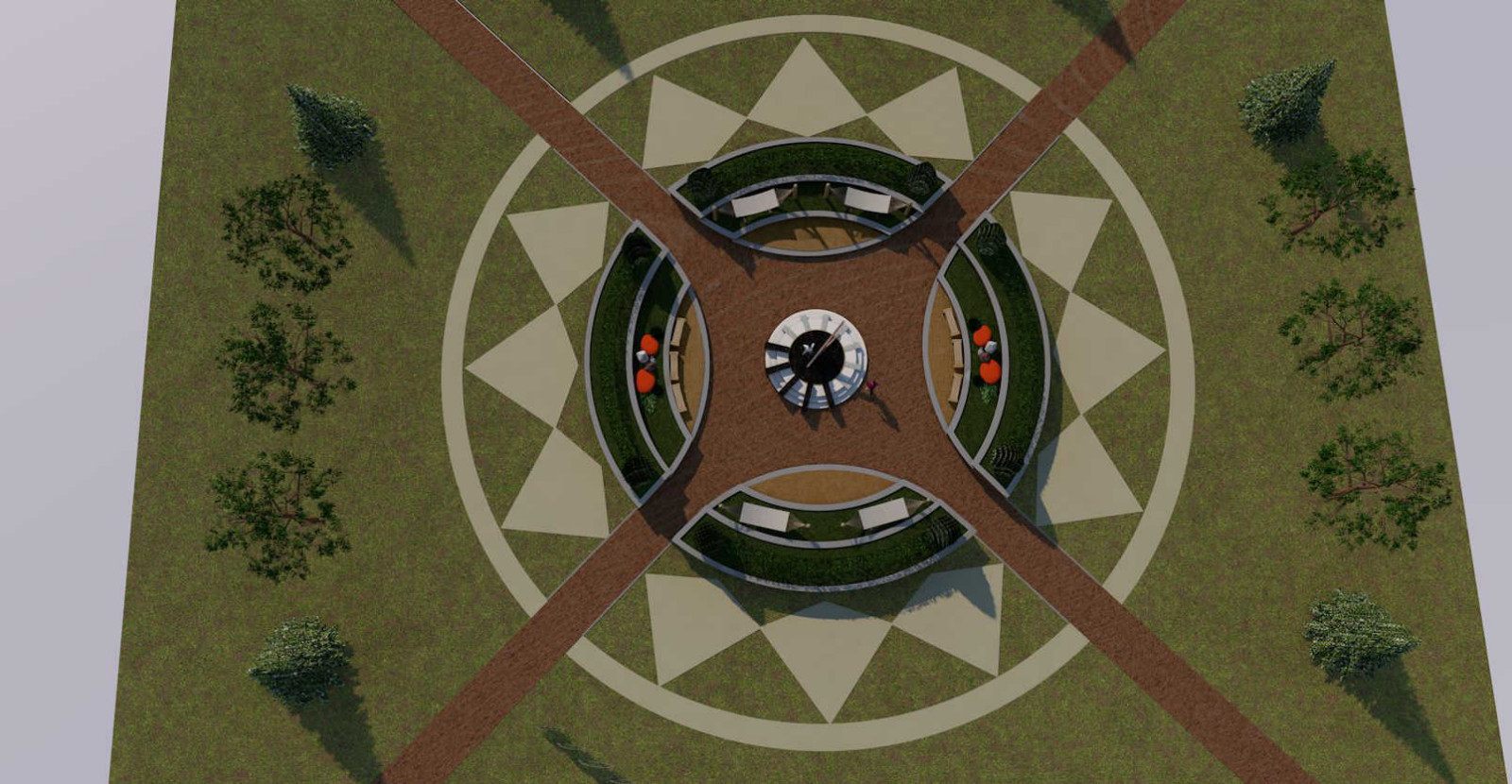 Элементы благоустройства жилого квартала