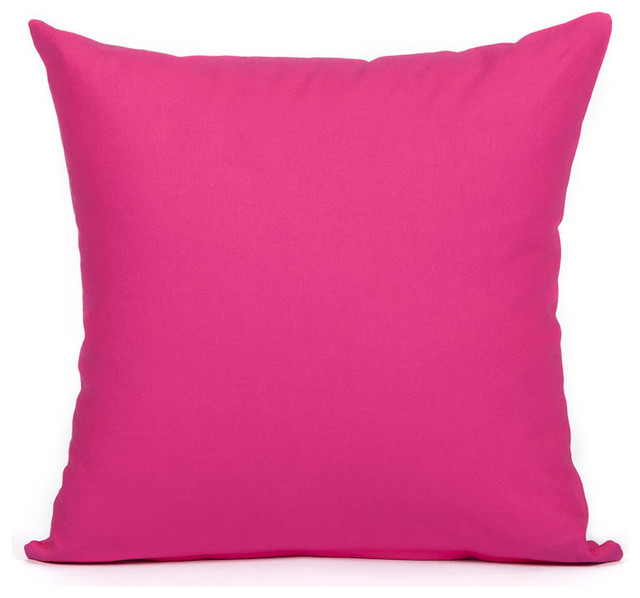 Solid Hot Pink Accent, Throw Pillow Cover, 18"x18"