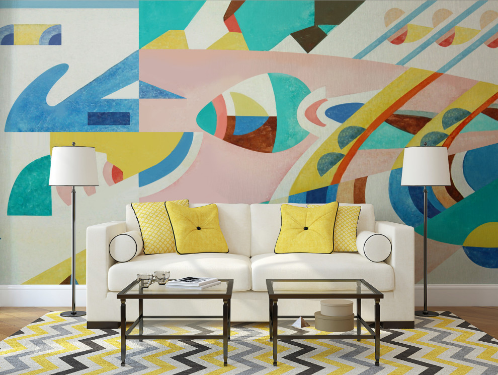 Роспись стен, авторская абстрактная композиция