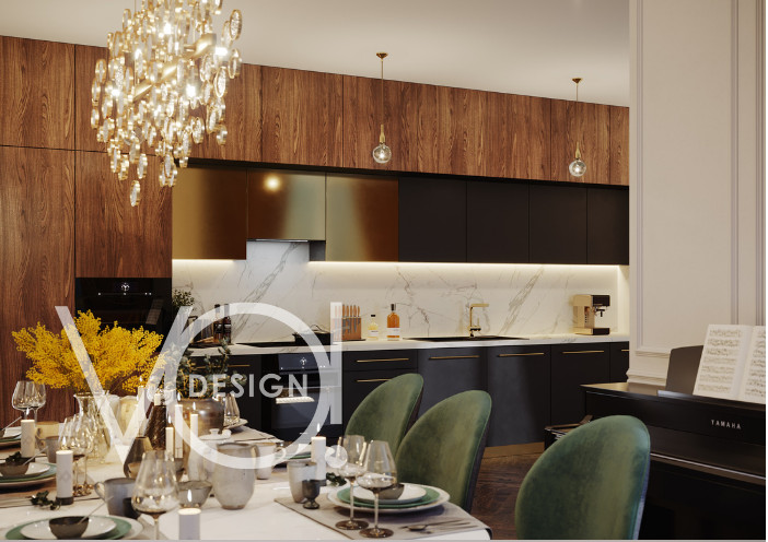 Проект: кухня, гостиная , детская для девочки 9 лет, спальня для юноши 17 лет