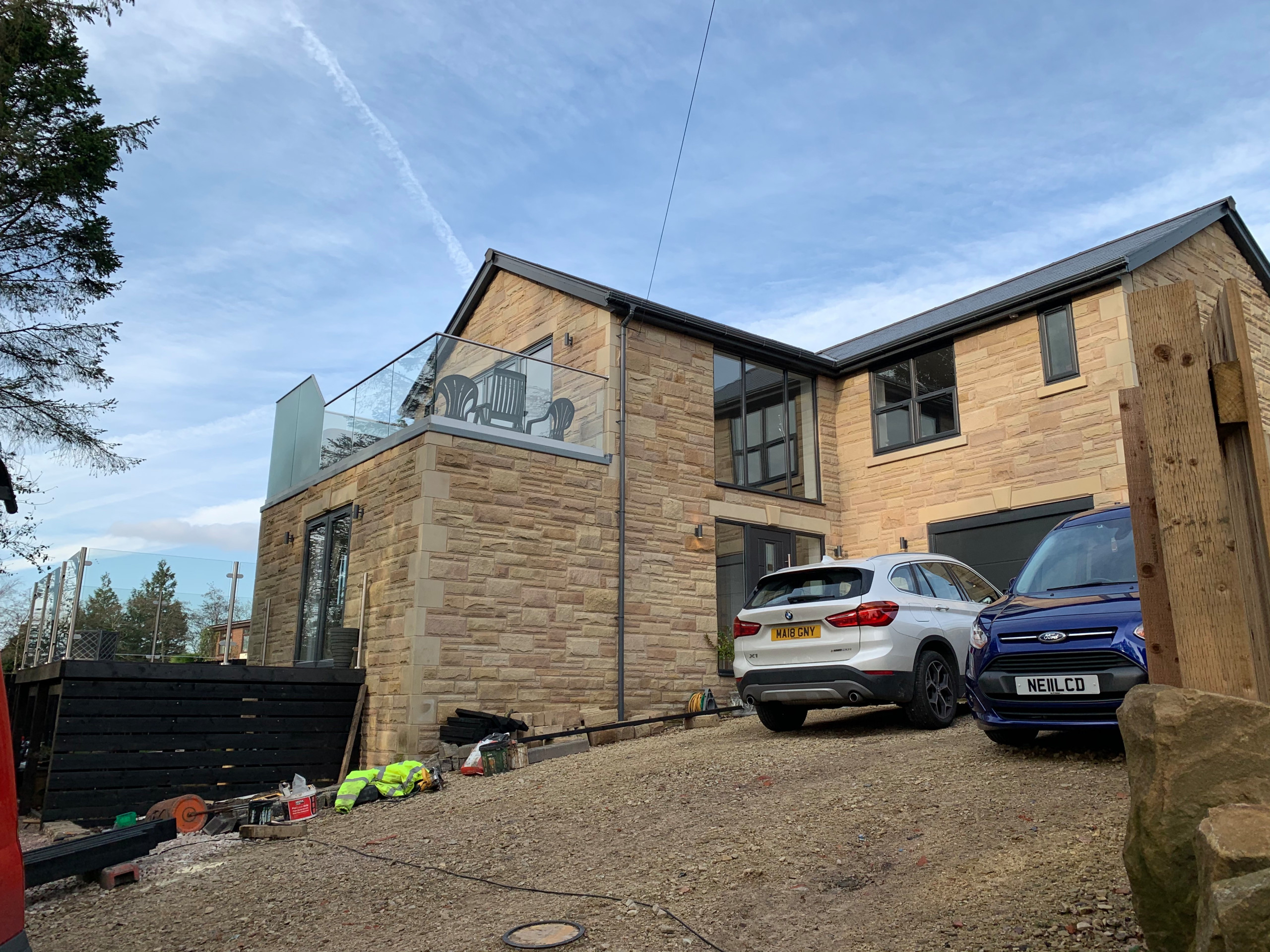 New build stone houses