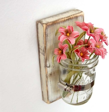 Shabby Chic Sconce Cottage Decor Vase by Old New Again
