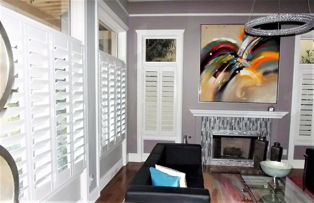 Plantation Shutters for Modern Homes moderne-dagligstue