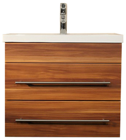 Emotion Mars 600 Bathroom Furniture, White High-Gloss, 60 cm, Walnut Semi-Gloss