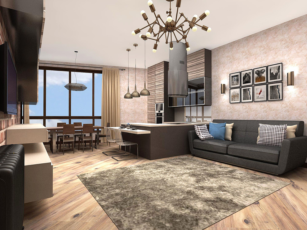 3х комнатная студия 100 м.кв. свободной планировки