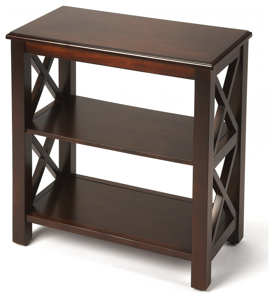 Vance Plantation Cherry Bookcase Transitional Bookcases by UStradeENT LLC Houzz