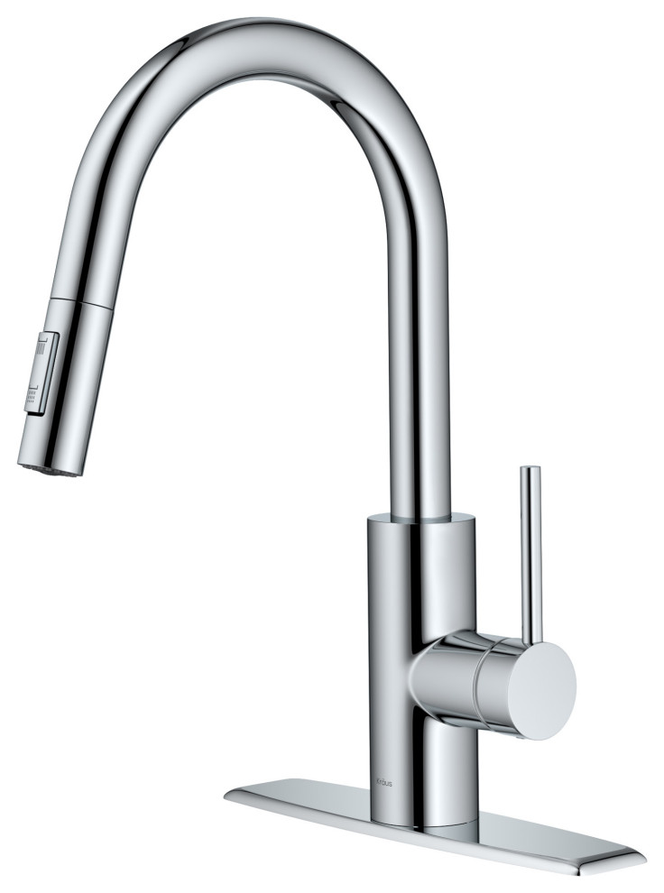 Oletto Pull-Down 2-Function 1-Handle 1-Hole Kitchen Faucet CH (Model  KPF-2620CH)