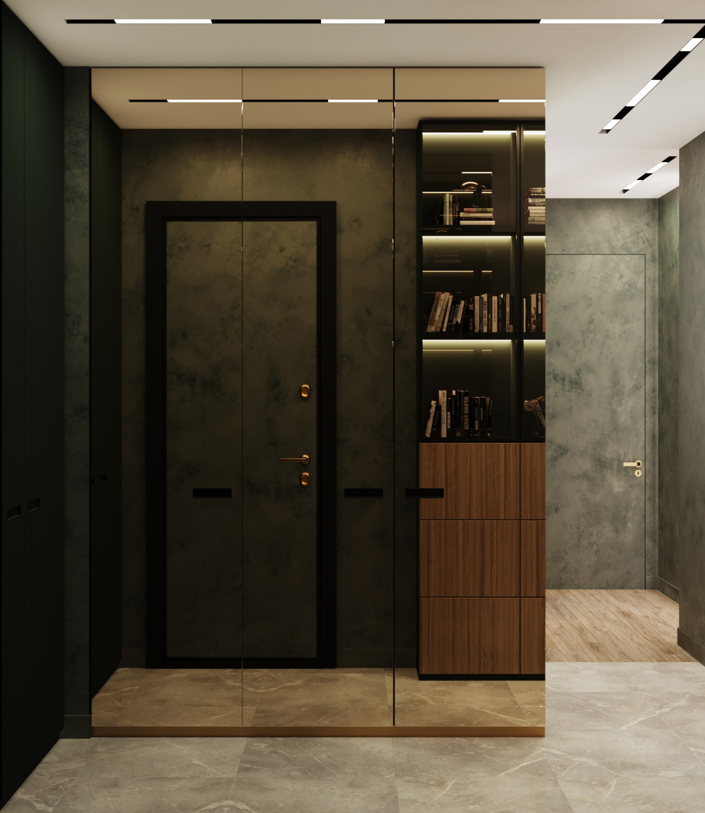 Маленькая квартира в зеленых тонах