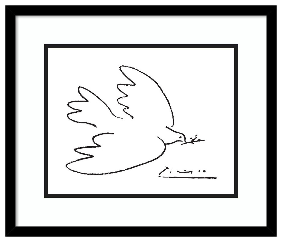 Framed Wall Art Print Dove of Peace by Pablo Picasso 20x17