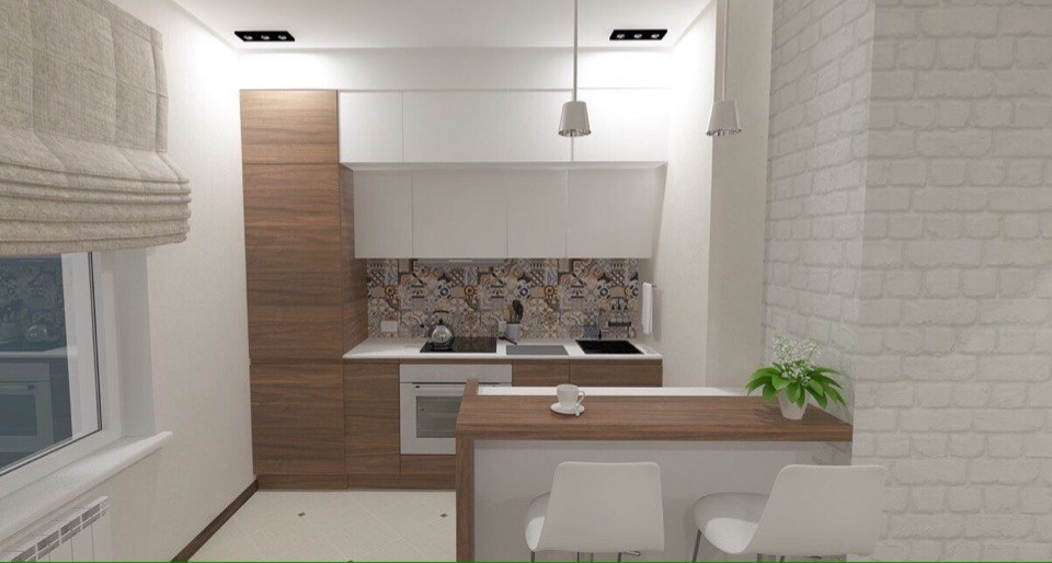 Кухня-гостиная в скандинавском стиле