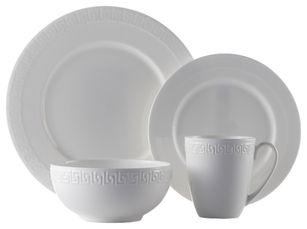 Roscher Corfu China Dinnerware 32Piece Set Traditional Dinnerware