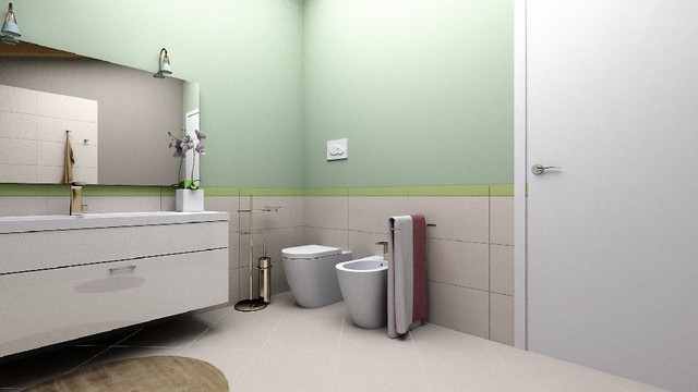 Digital Home Staging Villetta modern-badezimmer