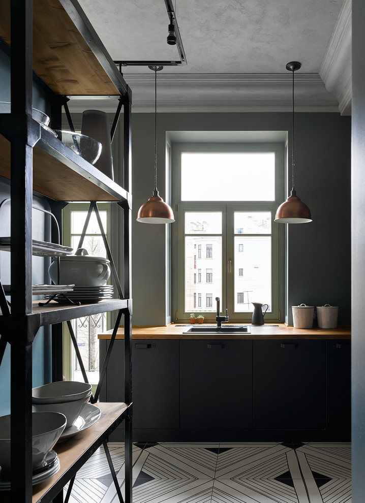 Inspiration for a transitional kitchen in Moscow.