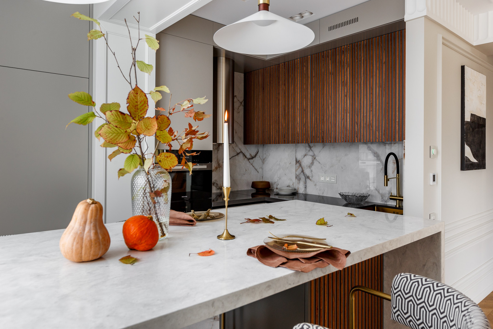 Реализованный дизайн проект квартиры в ЖК "Горный"