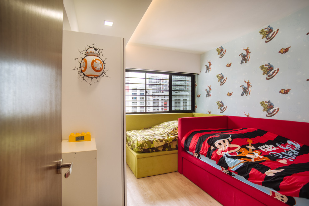 Design ideas for a contemporary kids' room in Singapore.