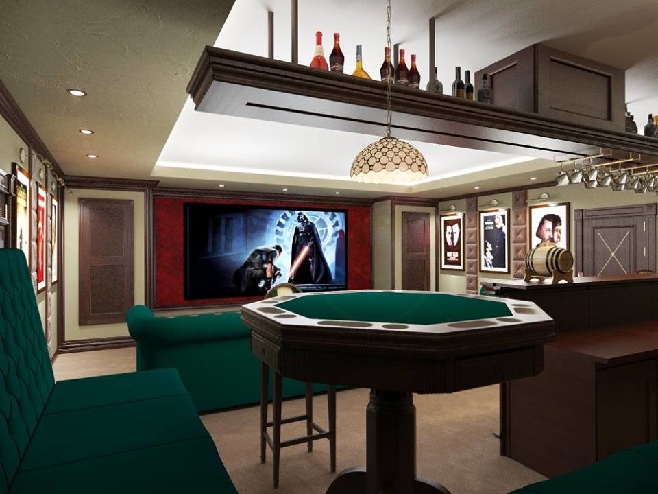 Дизайн-проект домашнего к/т в стиле ирландского паба