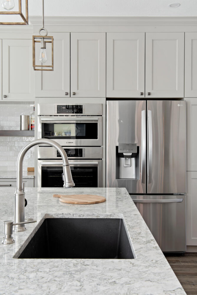 Transitional kitchen photo in Denver