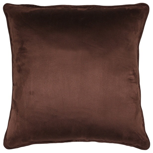 Pillow Decor Sedona Microsuede Chocolate Brown Throw Pillow, 20"x20