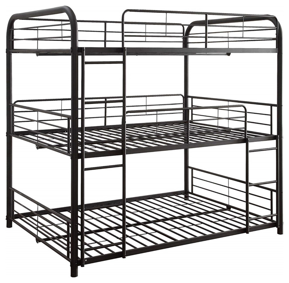 Ergode Triple Bunk Bed, Full Industrial Bunk Beds by VirVentures