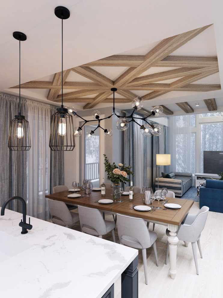 Дизайн проект каркасного дома в коттеджном поселке "Чайка", Московская область