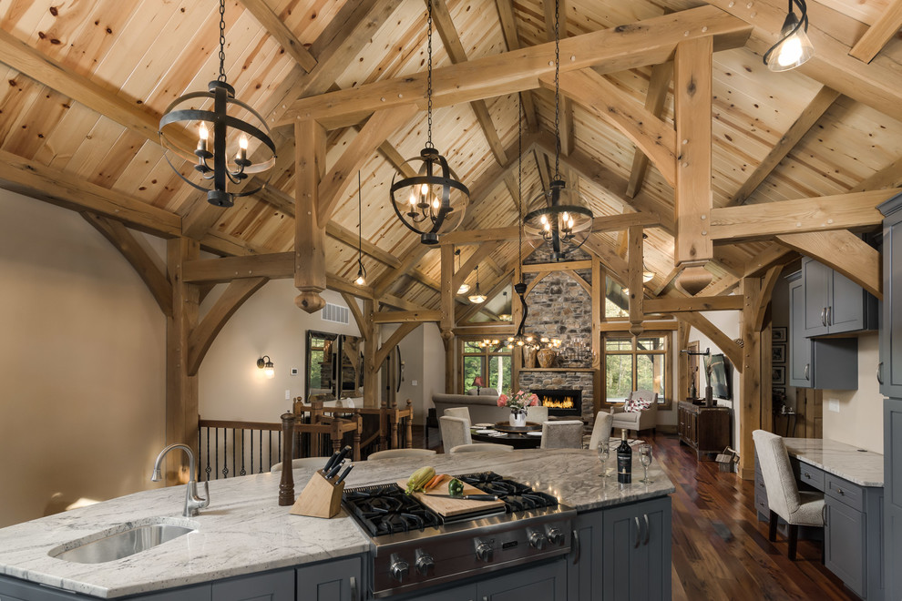 Mountain style kitchen photo in Columbus