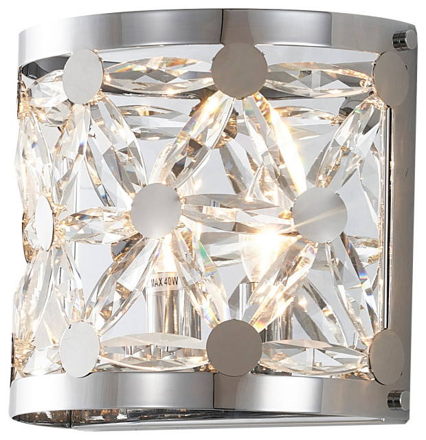 Wall Sconce, Chrome Contemporary Wall Sconces by Design Living