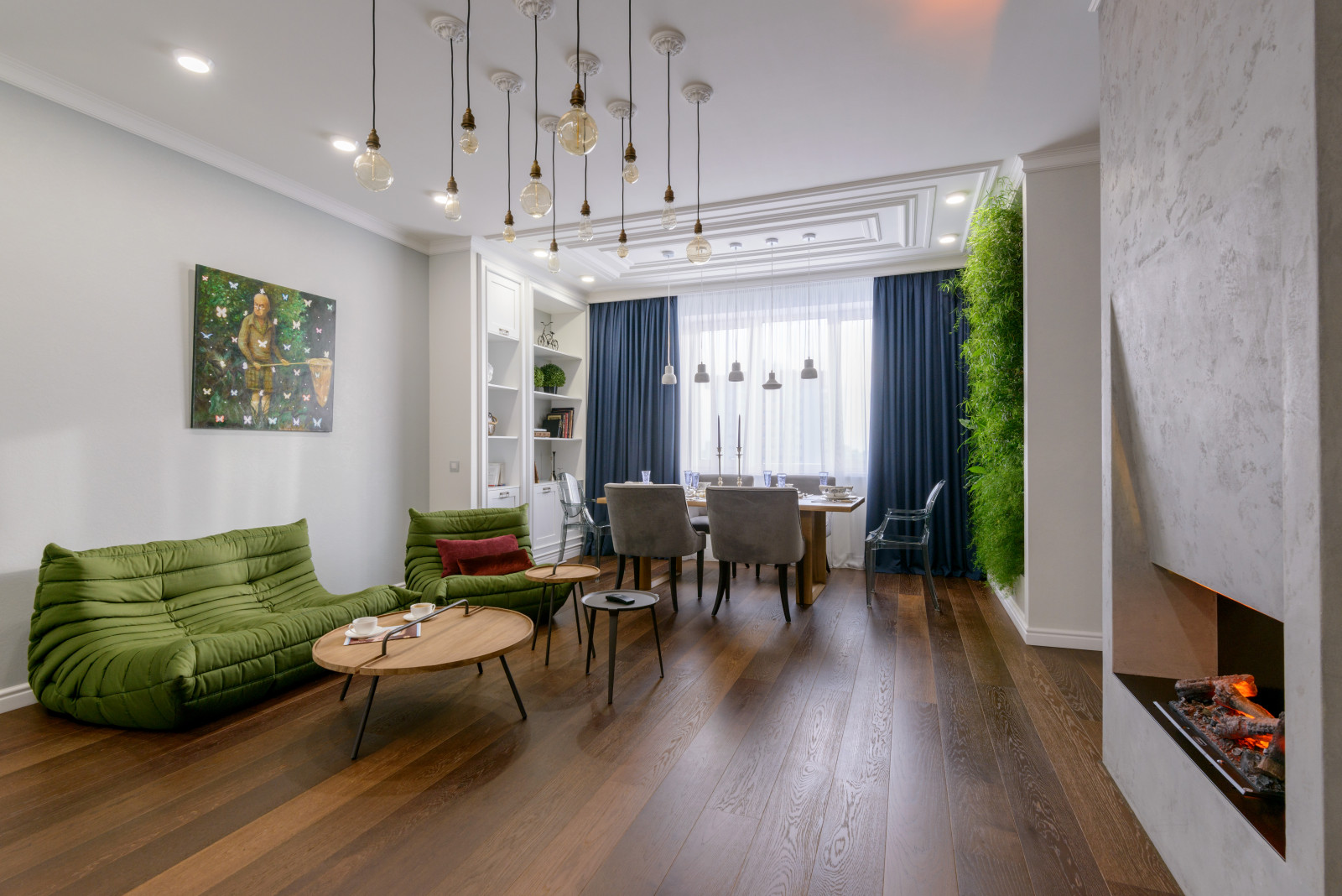 АРТ-БЕТОН в гостиной