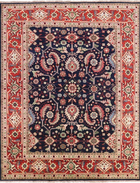 8 X10 Hand Knotted Heriz Serapi Area Rug P9720