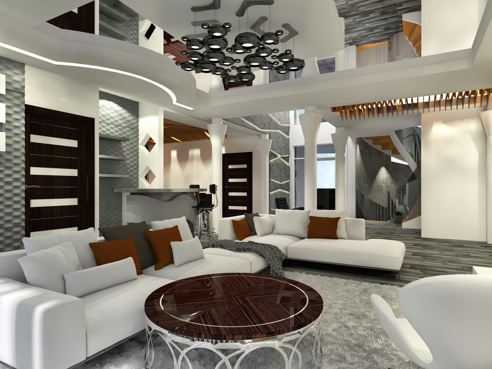 Беверли Хиллз - Лос Анджелес. Дизайн интерьера в современном стиле.