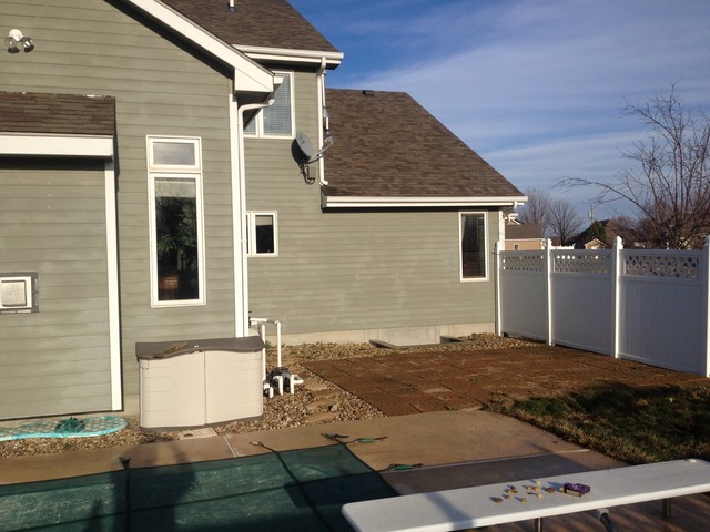 Back yard pool make over rustic-pool