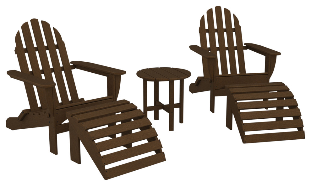 POLYWOOD Classic Adirondack 5-Piece Casual Set ... POLYWOOD Classic Adirondack 5-Piece Casual Set ... on Safavieh Arvin Outdoor Modern Foldable 5 Piece Living Set id=34899