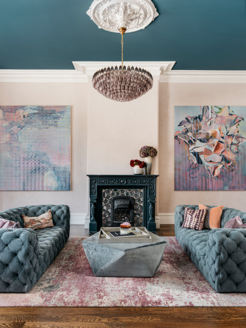 Landmark Victorian Home contemporary-vardagsrum