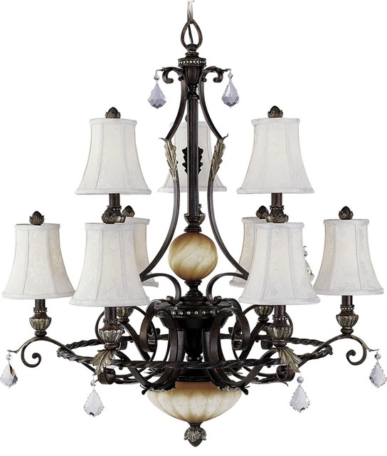 Andalusia 9-Light Vintage Bronze With Gold Highlights Interior ...