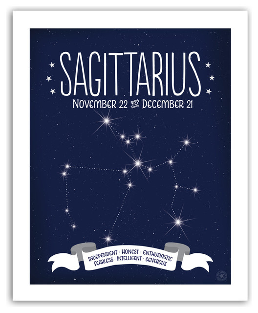 Sagittarius Constellation Print , 8x10