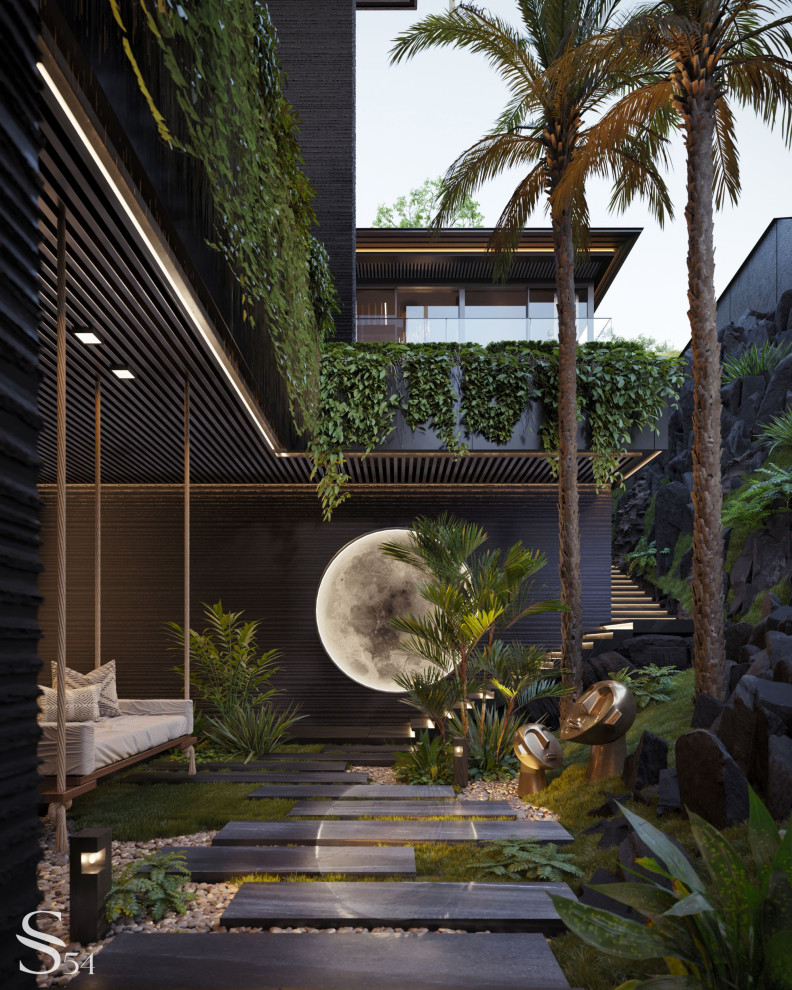 пешеходный маршрут, освещенный собственной Луной