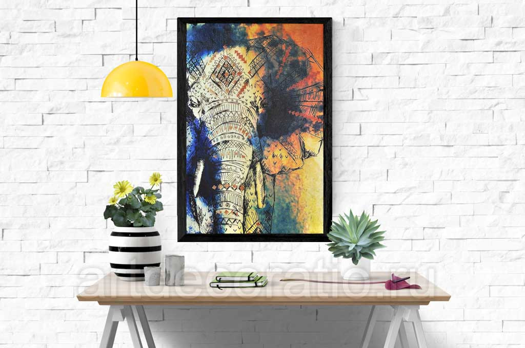 Панно "Слон", визуализация.