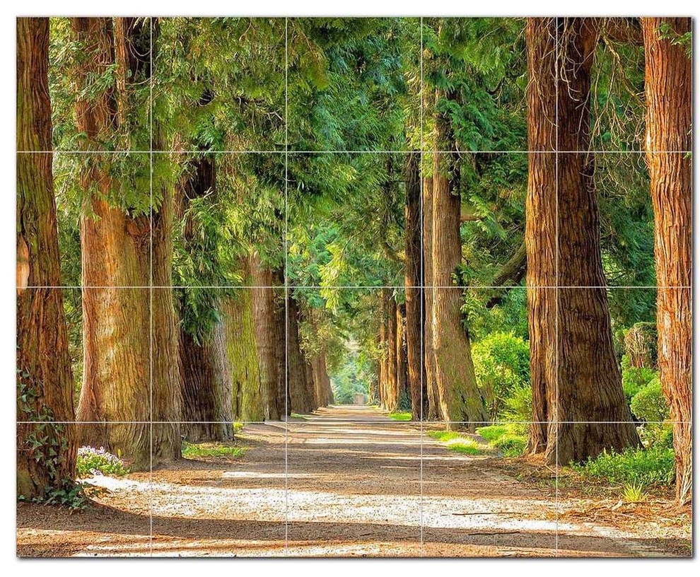 Trees Forest Ceramic Tile Mural Kitchen Backsplash Bathroom Shower
