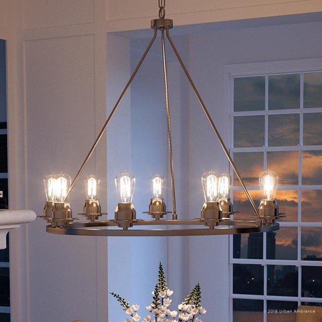 Image showcasing Luxury Industrial Chic Chandelier, Nashville Series - Industrial ...