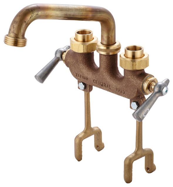 Central Brass 0468 Two Handle Laundry Faucet - Rough Brass