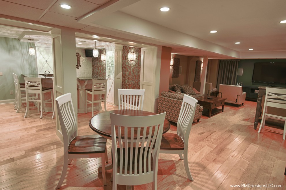 This is an example of a traditional basement in Cleveland.