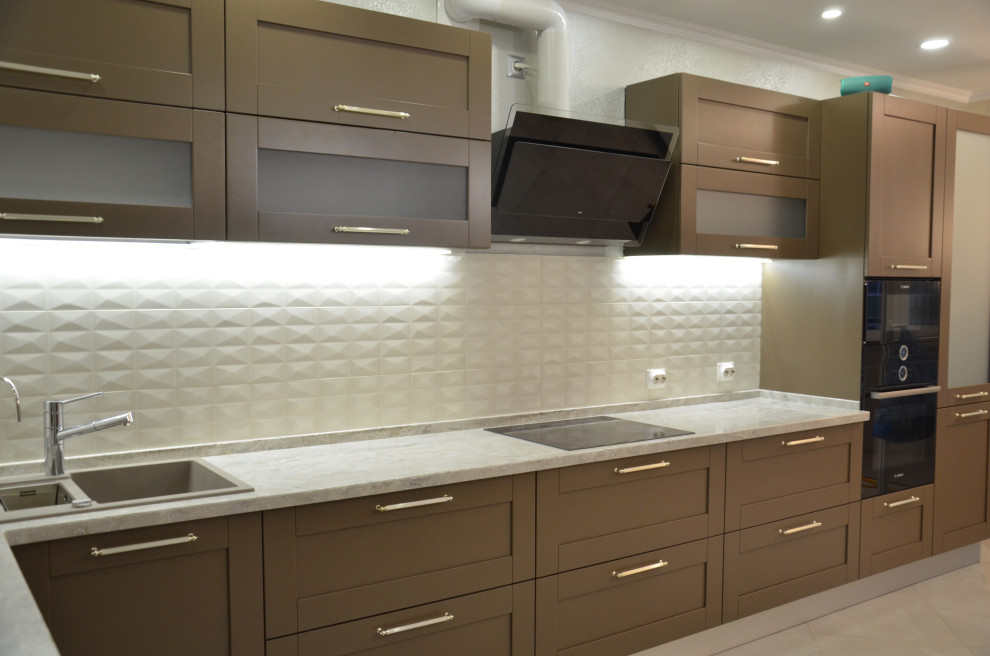 Кухня Кальвадос из массива бука покраска RAL