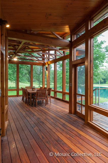 Custom Home Interiors and Exteriors for David K. Warfel Lighting Design minimalistisch-veranda