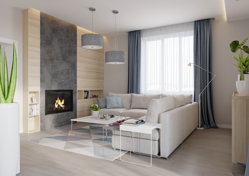 Кухня-гостиная в загородном доме