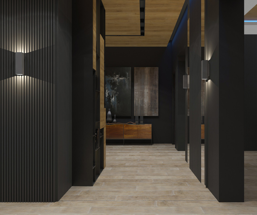 Дизайн холла дом Гатчина